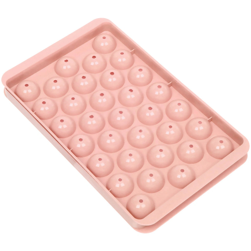 Цена за 4 шт. Форма для льда пластиковая "Шарики" 22,5*14*3см, цвета микс