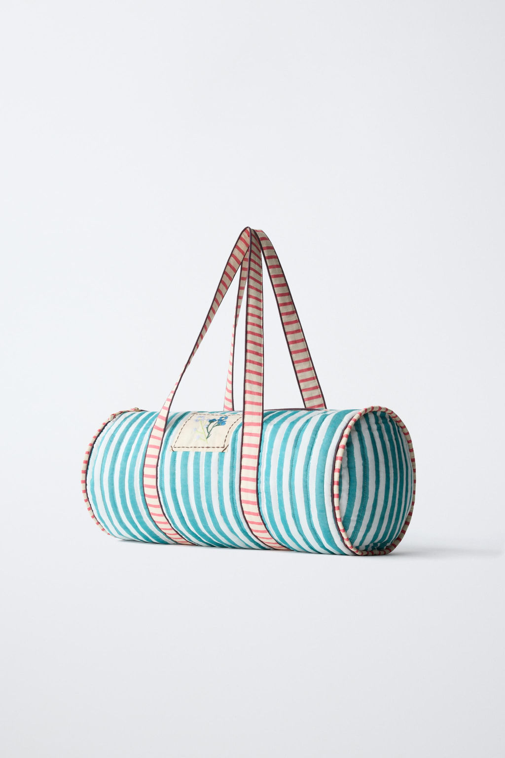 BOLSO BOWLING RAYAS BORDADOS / Verde - Zara фото 2