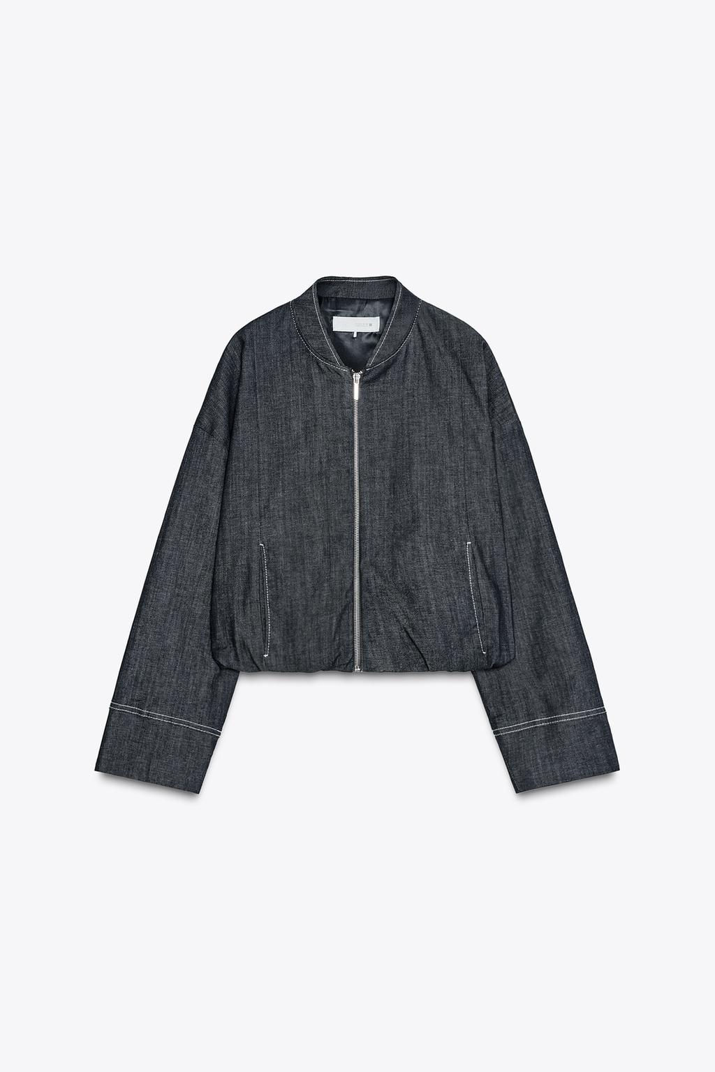 Z1975 DENIM GLOBO BOMBER JACKET - Zara фото 5
