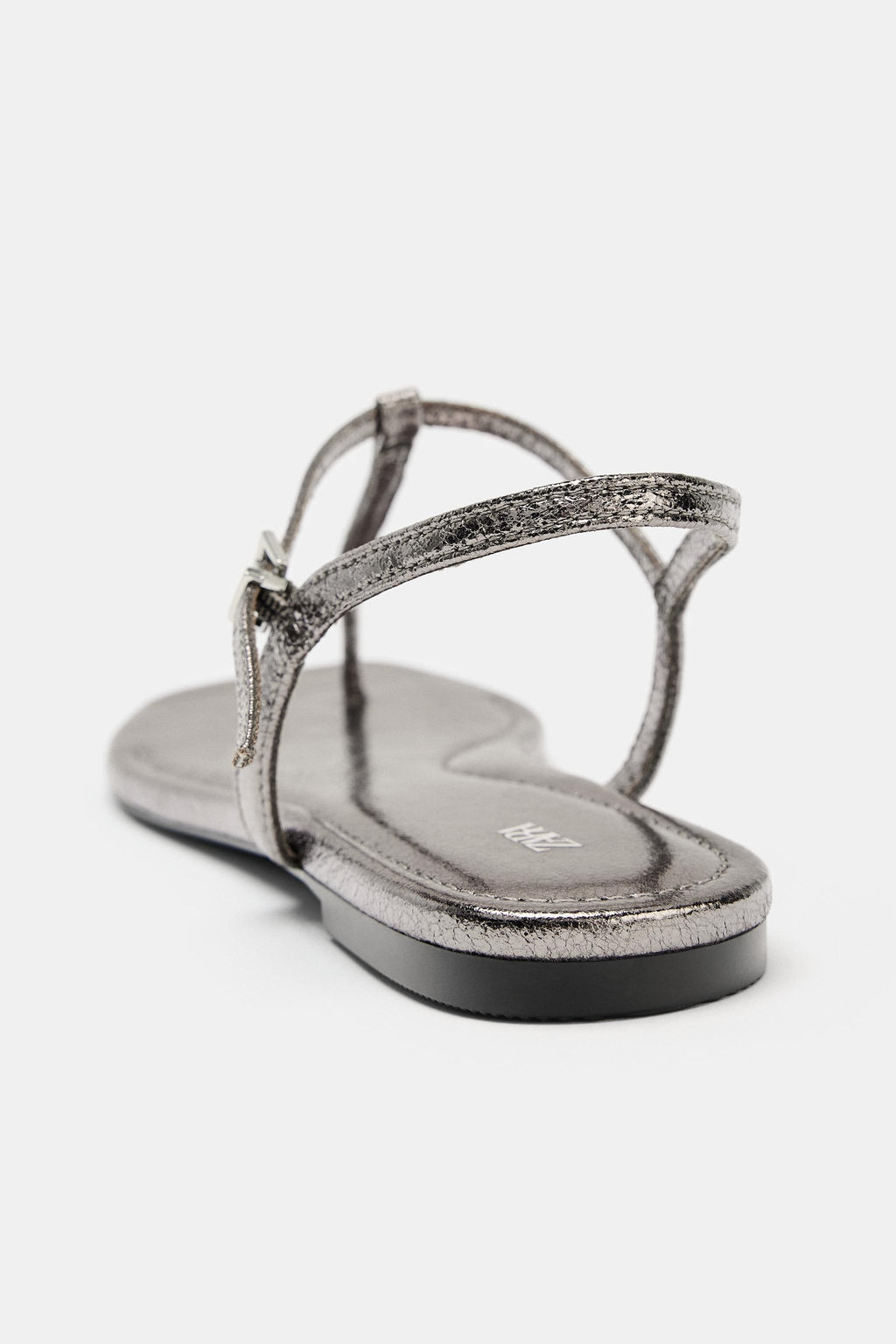 SANDALIA PLANA METALIZADA / Bronce - Zara фото 4