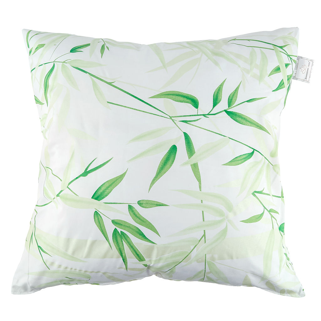 Подушка для сна 60х60см "Бамбук", "Оптима" силиконизированное волокно высшего сорта, полиэстер 100%, вес 0,8кг, чехол - тик 90г/м2, несъемный, внутренний чехол нетканное полотно (полиэстер 100%), упаковка п/э пресс, "Домашняя мода" (Россия)