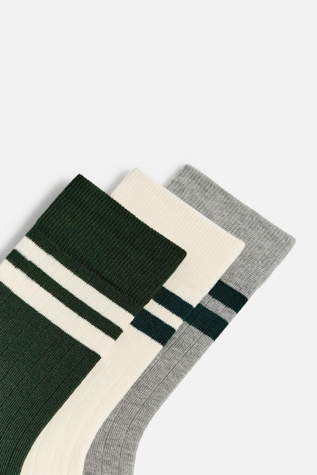 PACK OF 3 STRIPED SOCKS - Zara фото 3
