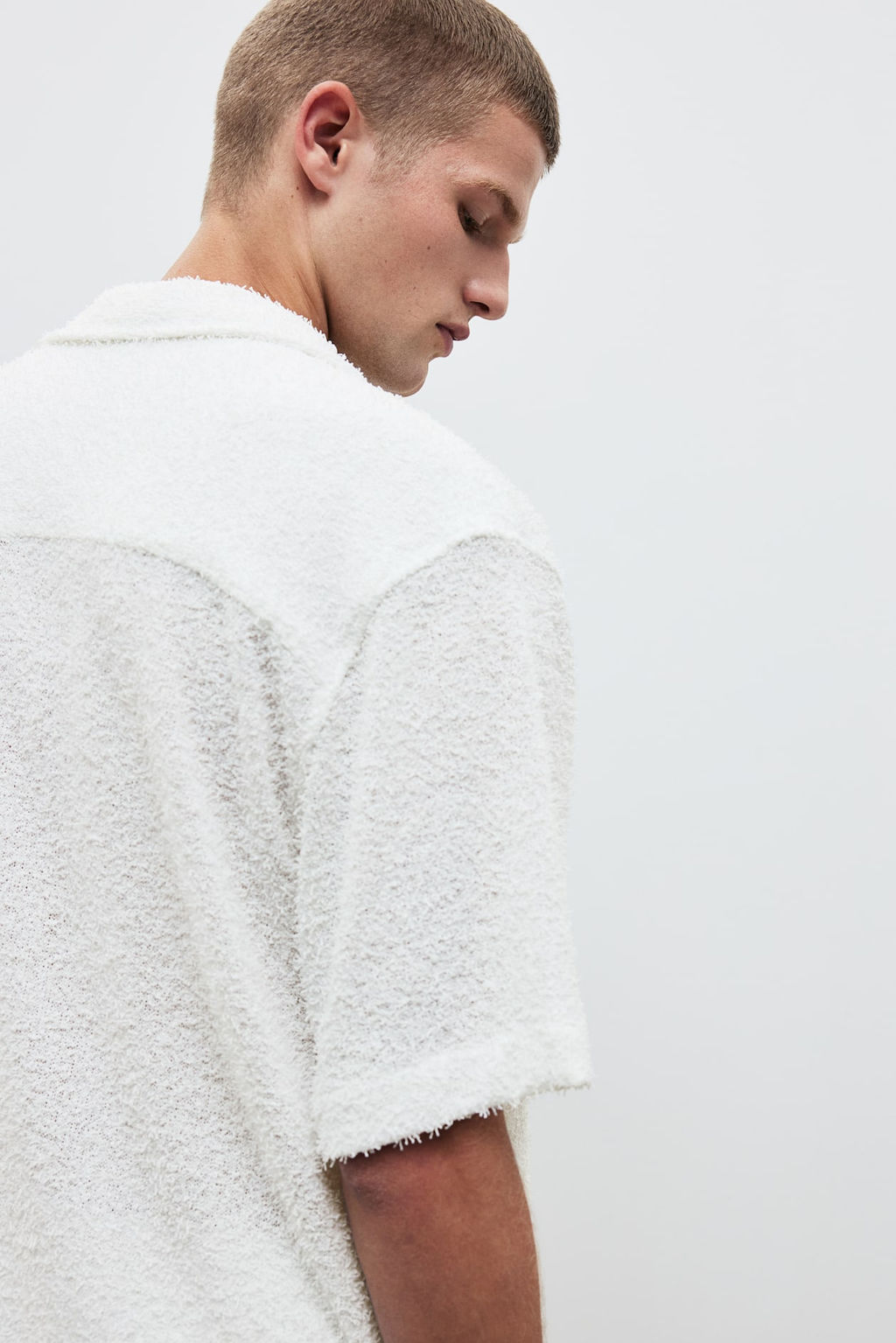 Camisa resort en tejido rizado Loose Fit - H&m фото 5