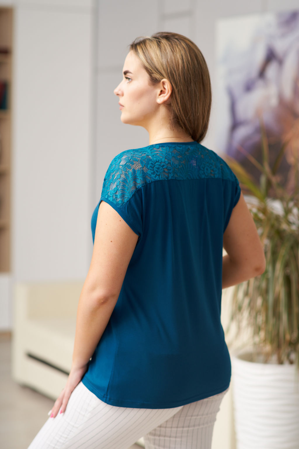 Футболка Кимоно-кружево Вискоза 95%, лайкра 5% - Ивассорти фото 24