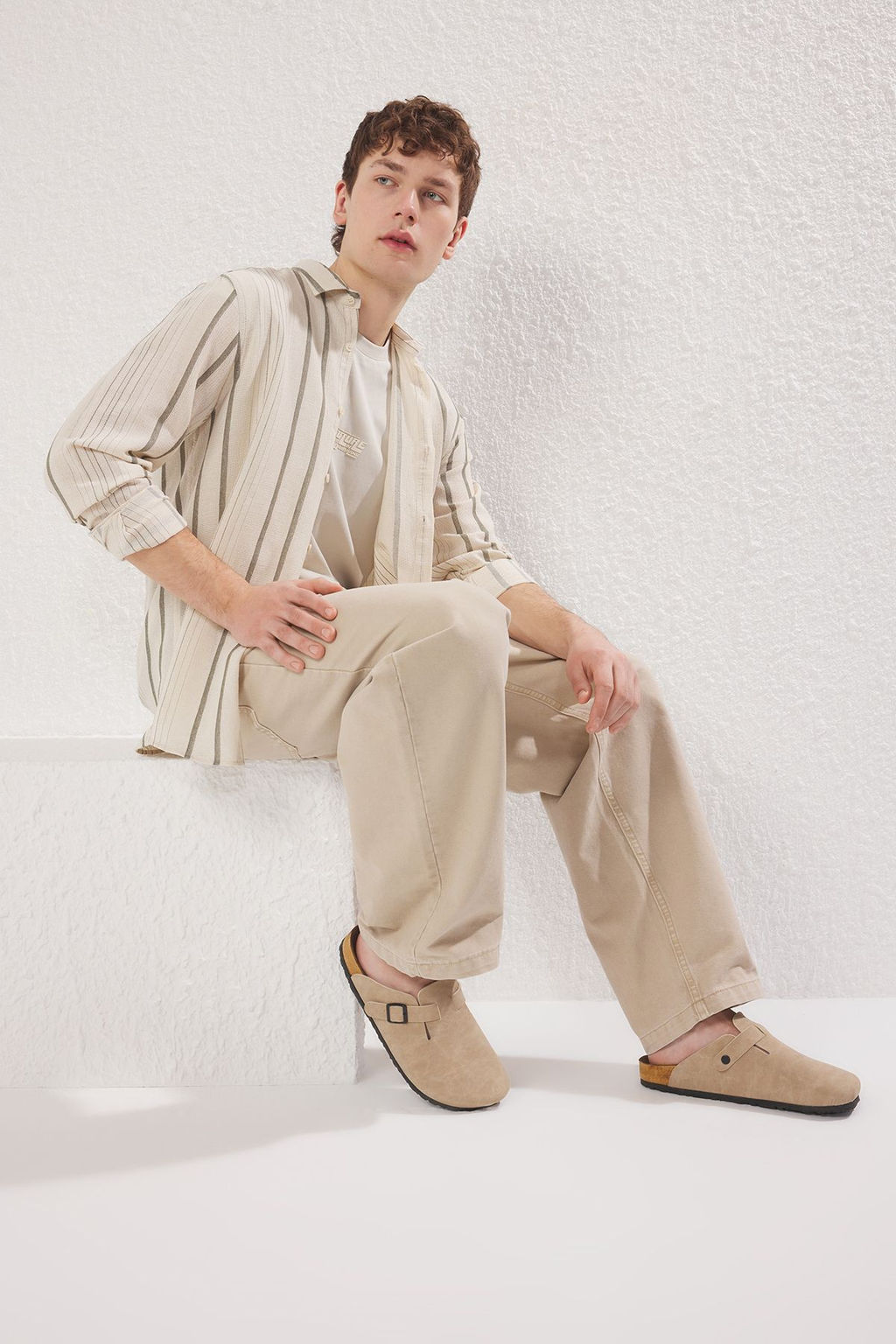 Trendyol Shoes Bej Tokal? Erkek Sabo Terlik TAKSS25TE00008 - Trendyolmilla фото 3