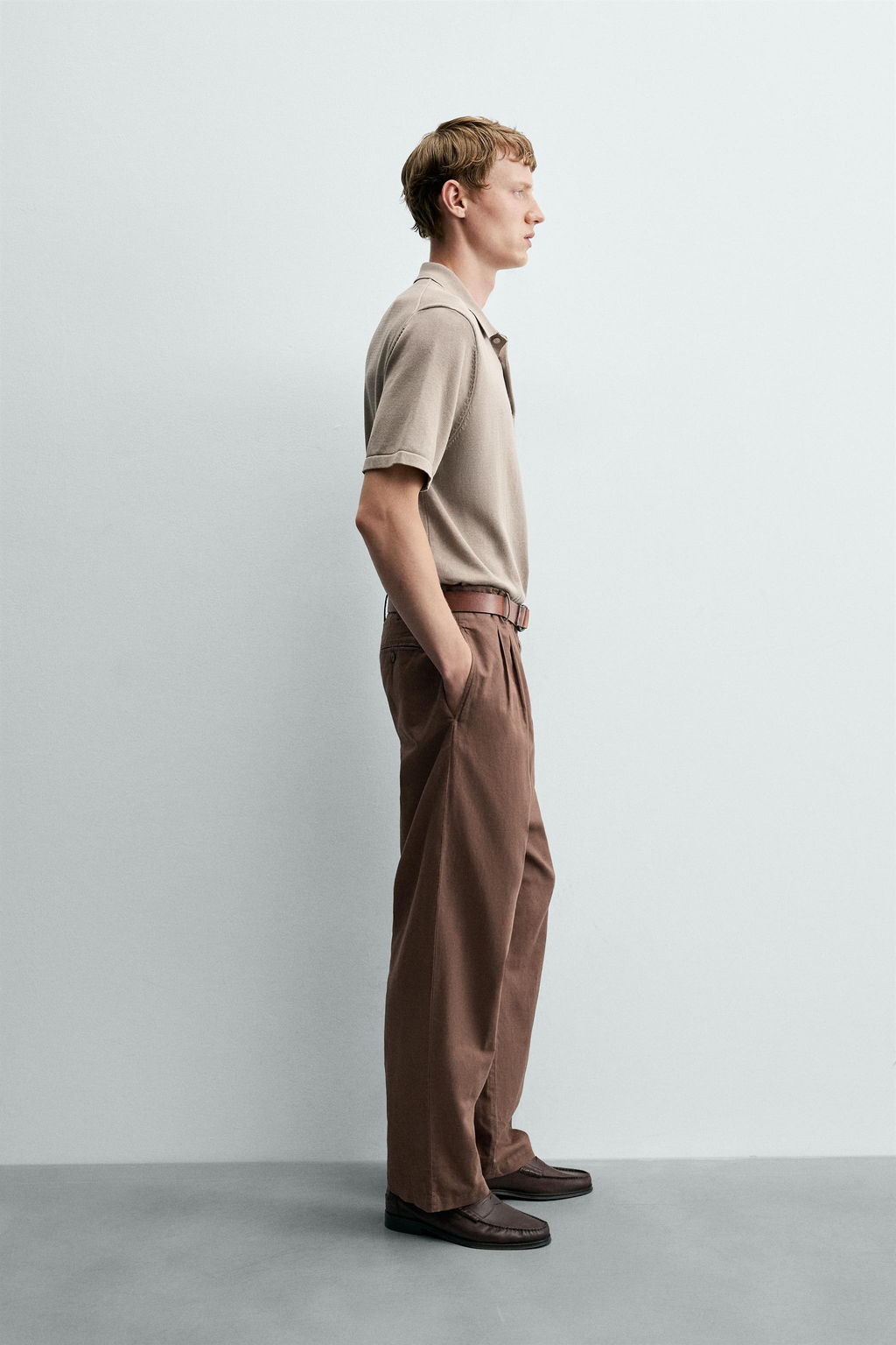 POLO PUNTO REGULAR FIT / Gris topo