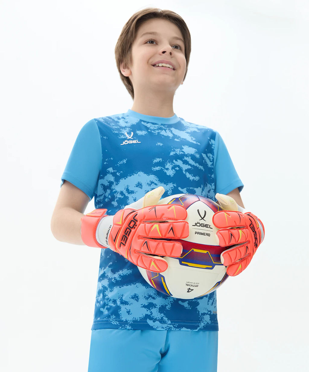 Перчатки вратарские JOGEL Legend UL4 Roll Negative, коралловый  фото 8