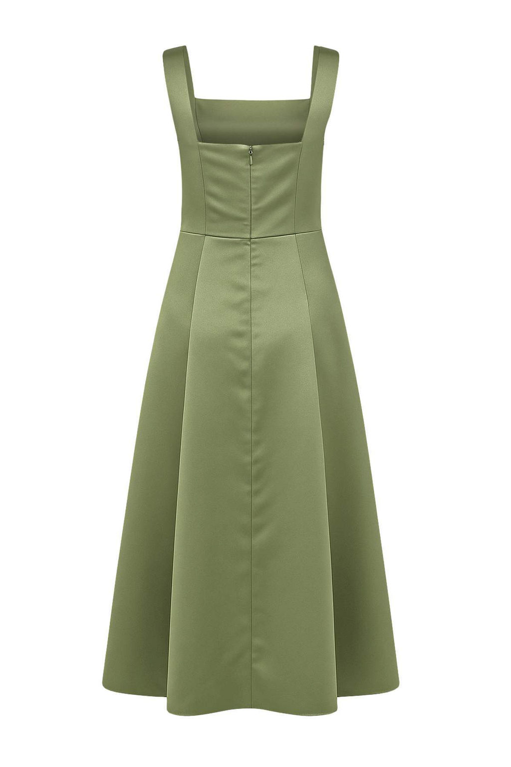 Yag Yesil A-Kesim Saten Dokuma S?k Abiye Gece Mezuniyet Elbisesi TPRAW25EL00040