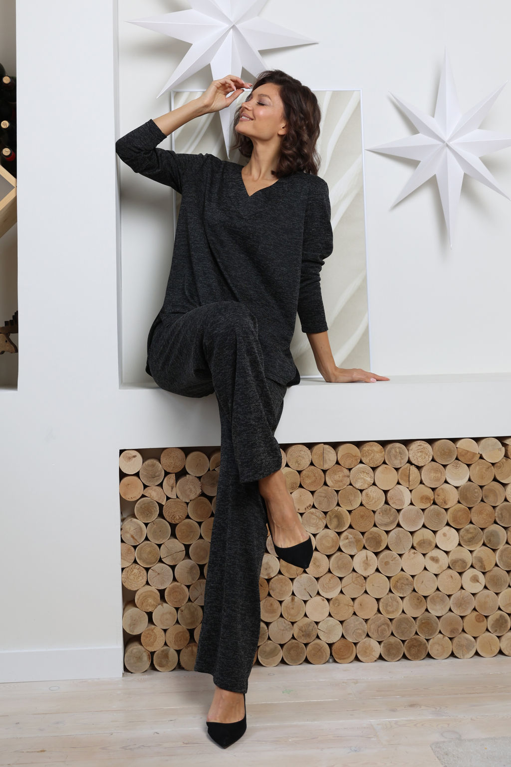 Брюки трикотажные свободного кроя - Looklikecat фото 3