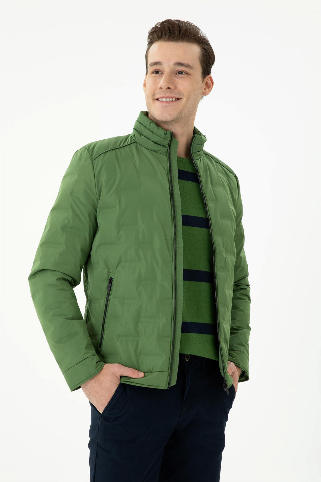 Мужское зеленое пальто Неожиданная скидка в корзине - U.s. polo assn фото 2