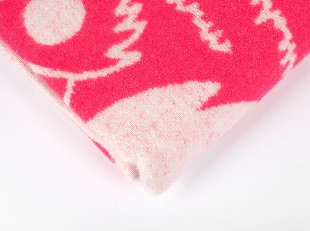 Одеяло п/шерсть 30% 100*140 "Жаккард" пл 420 цв розовый