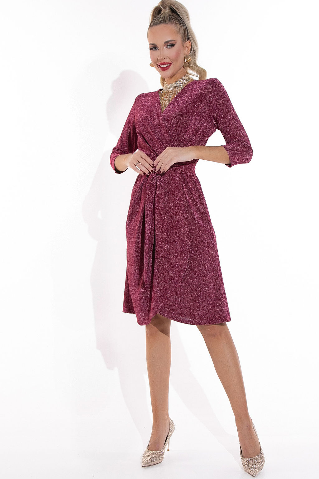 Платье Люби себя (малина) - Эльза фото 4