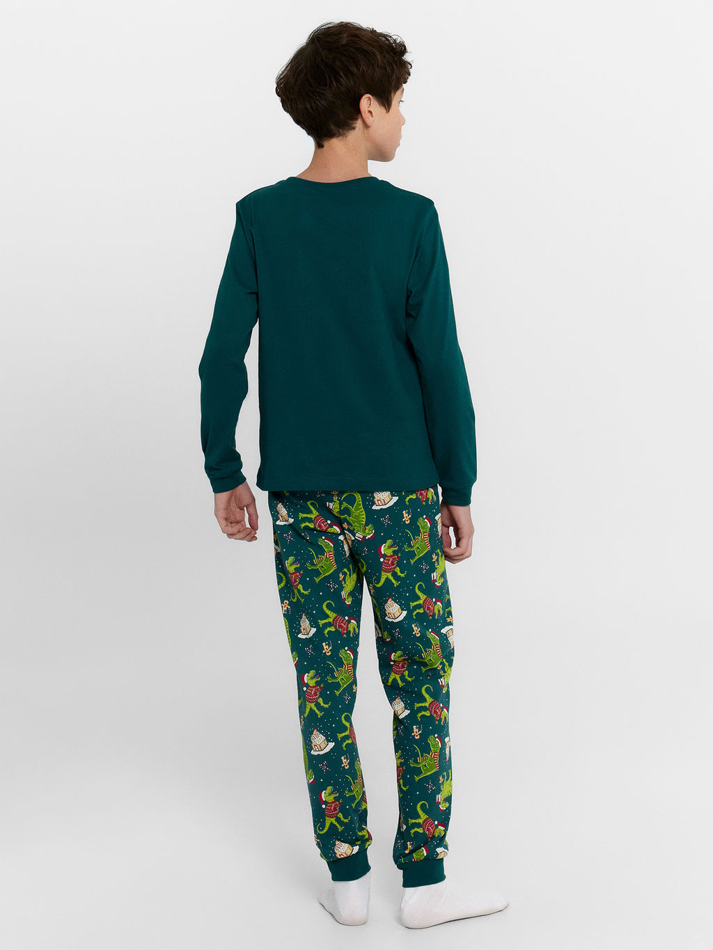 Пижама для мальчиков зеленая с новогодним принтом - Mark formelle фото 2