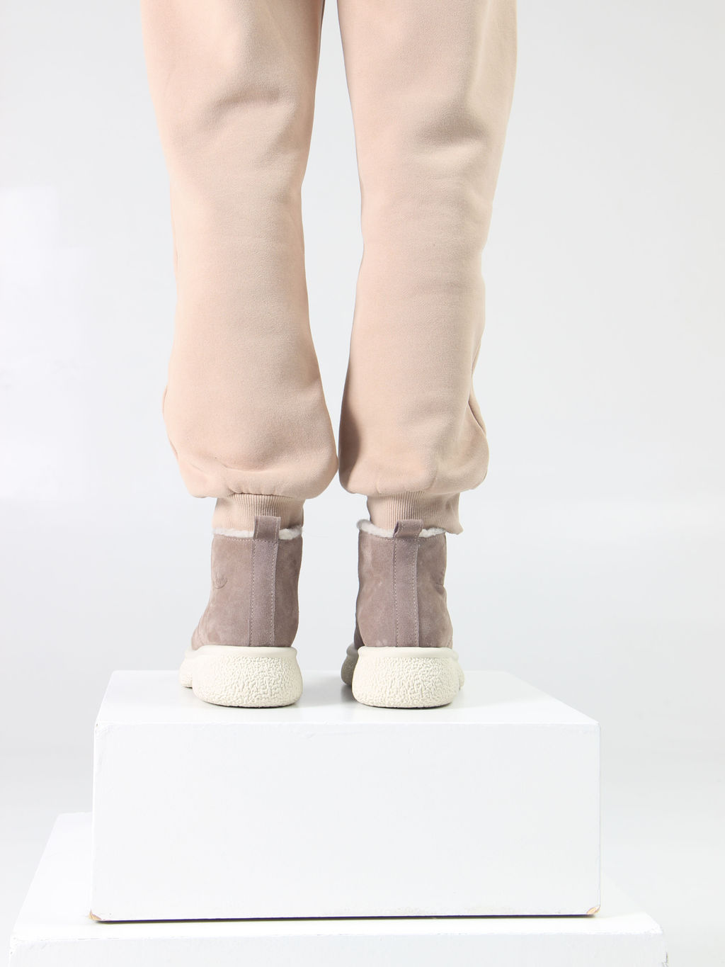 Ботинки 308.агатаw. капучино замша/Шерсть