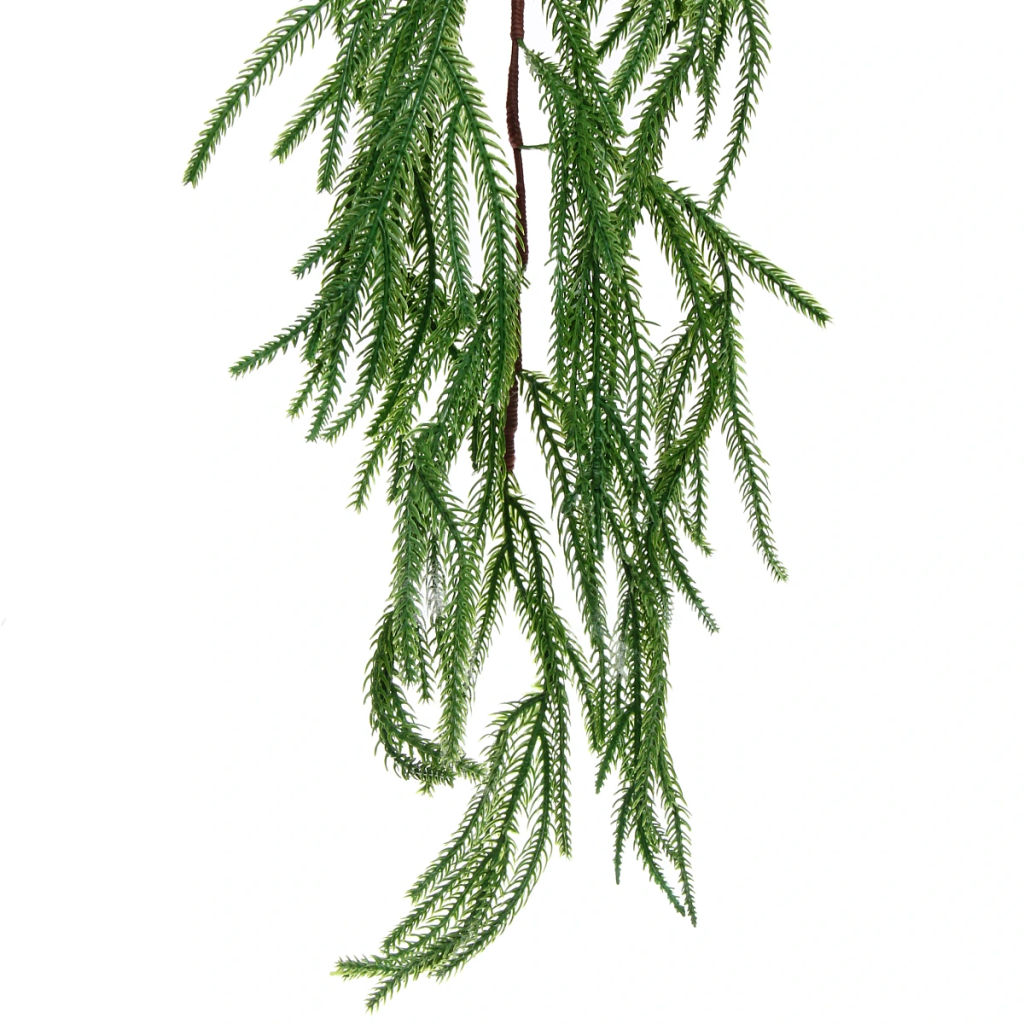 Гирлянда хвойная "Лесные лапки" 2,7 м резина (65 веток), Зеленый