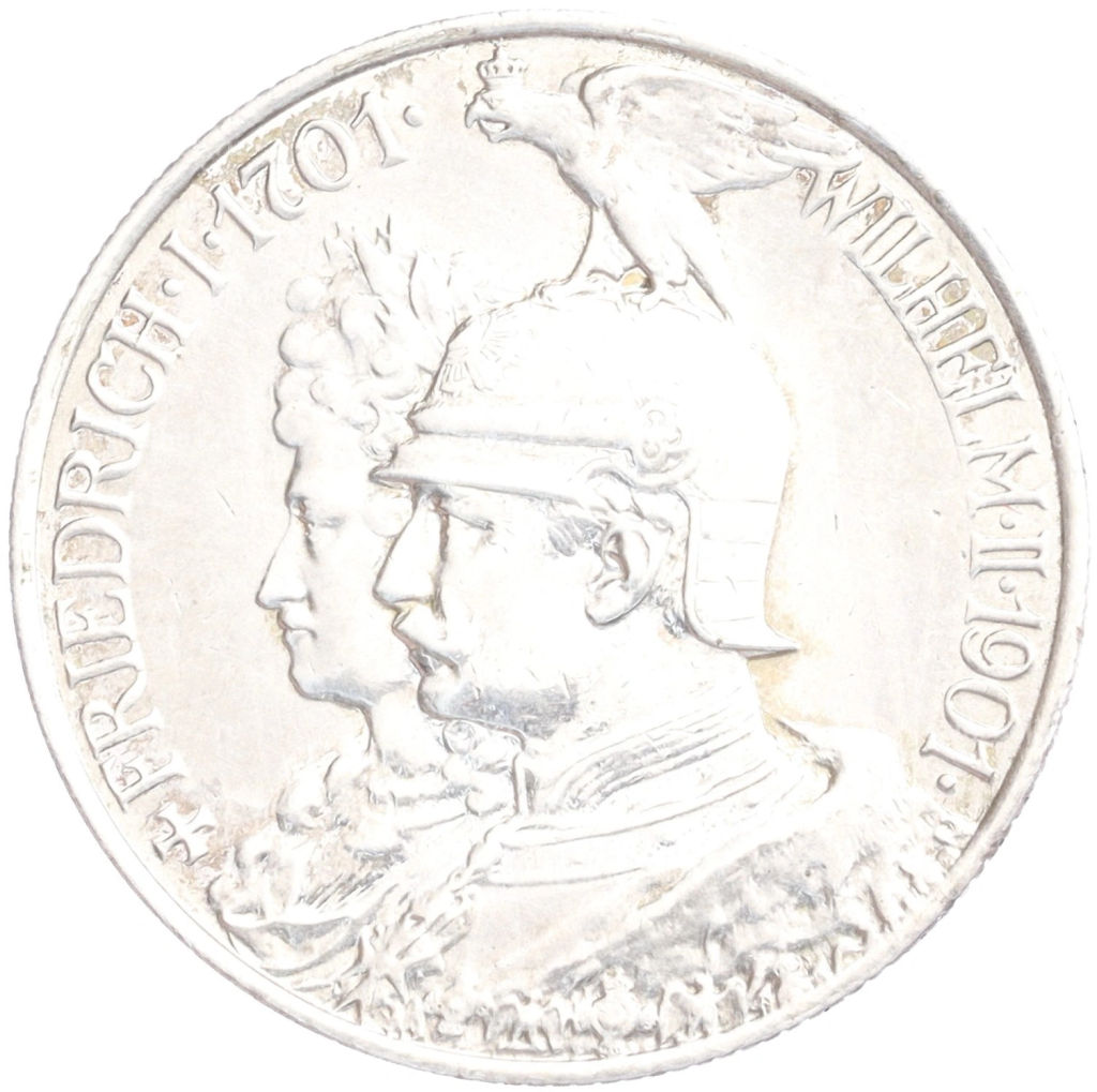 2 марки 1901 года Германия (Пруссия) 200 лет Пруссии