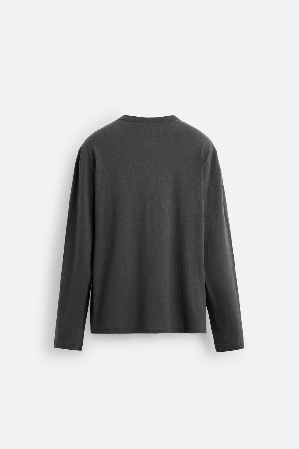 COTTON - HEMP T-SHIRT - Zara фото 16