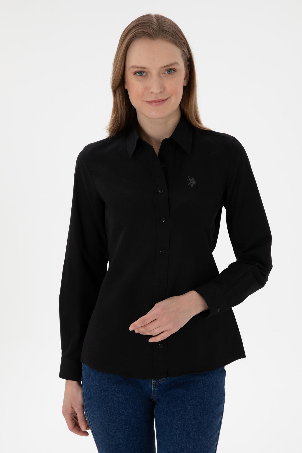 Kad_n Siyah Uzun Kollu Basic G_mlek Sepette S_rpriz _ndirim - U.s. polo assn фото 2