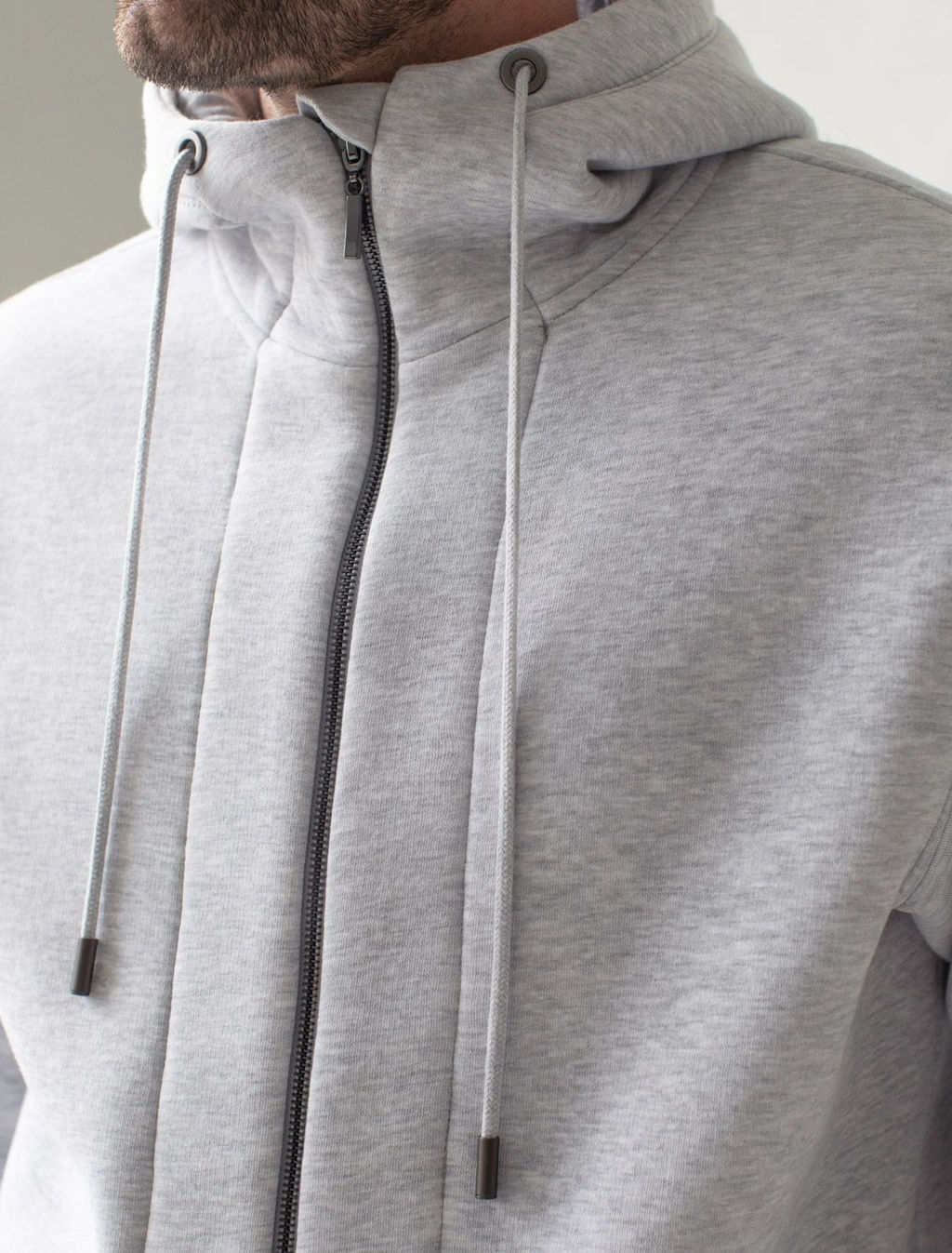 Худи на молнии из премиального футера трехнитки с начесом