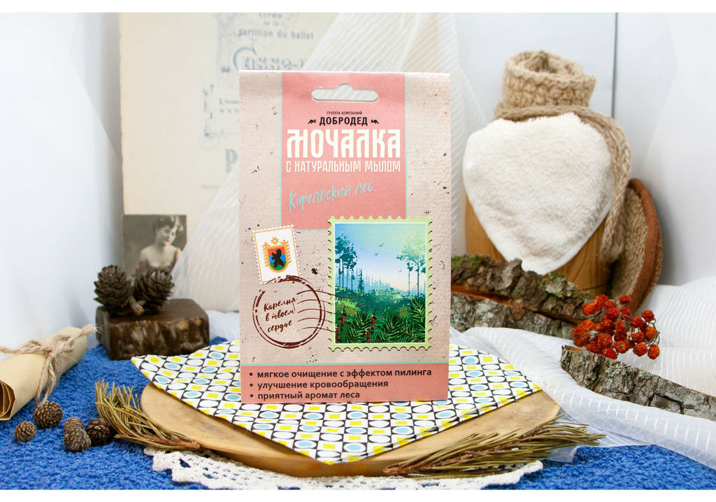 Мочалка с мылом Карельский лес