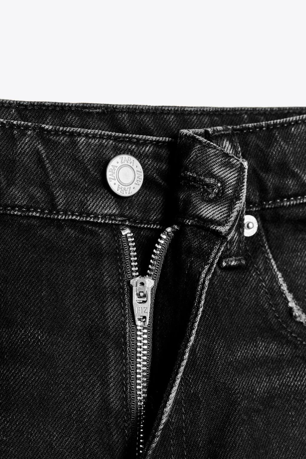 HIGH-WAIST CURVED DENIM SHORTS - Zara фото 9