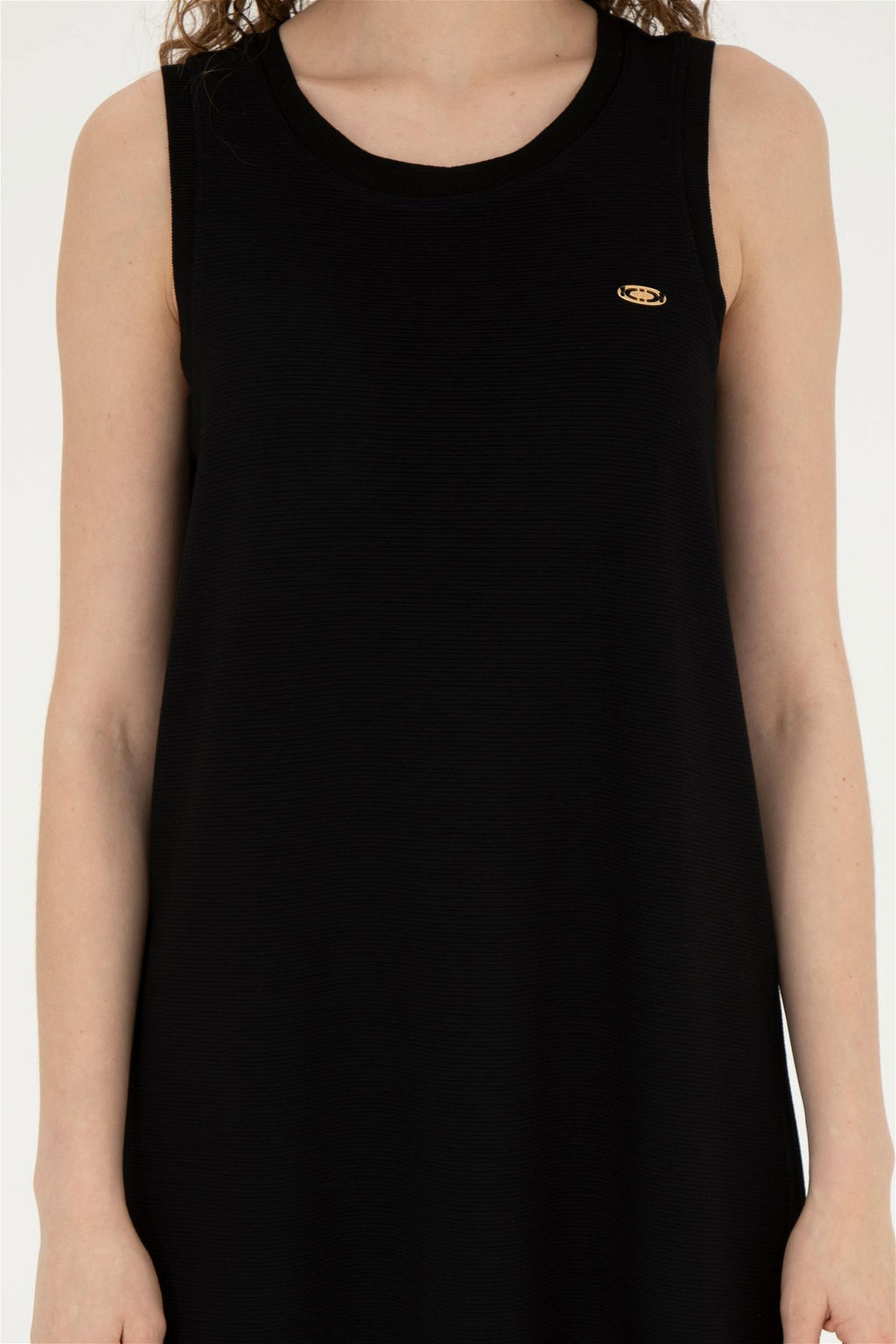 Женское черное трикотажное платье - U.s. polo assn фото 6