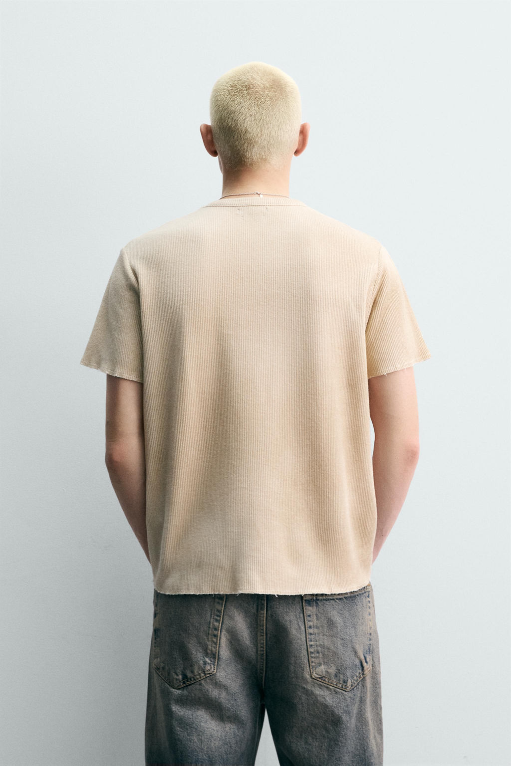 CAMISETA PUNTO ESTAMPADO TEXTURA / Crudo - Zara фото 3