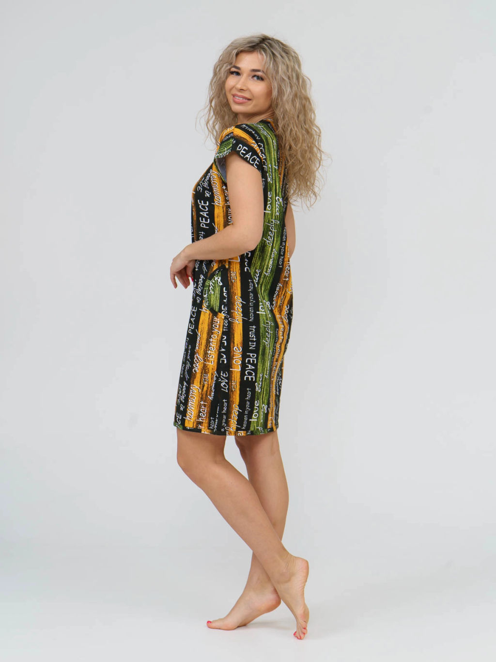 Халат женский, цвет зеленый