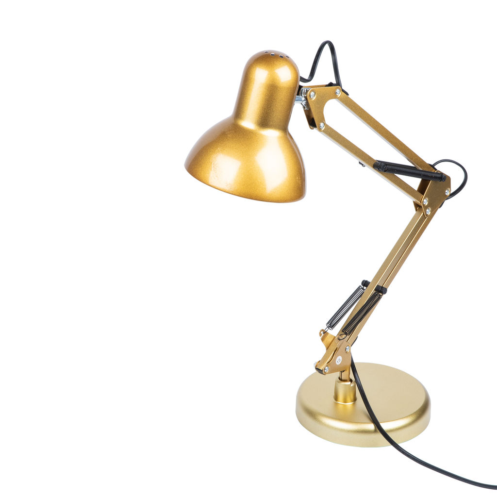 TLI-221 GOLD E27 Светильник настольный. Цоколь Е27. 60W. Механический выключатель. Золотой. ТМ Uniel