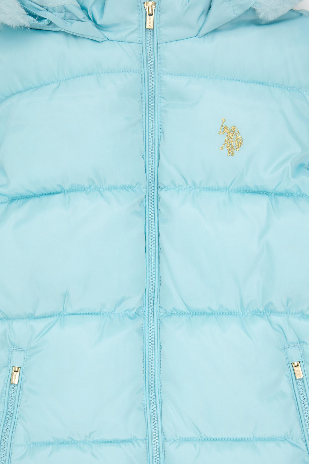 Водно-зеленое пальто для девочки Неожиданная скидка в корзине - U.s. polo assn фото 4