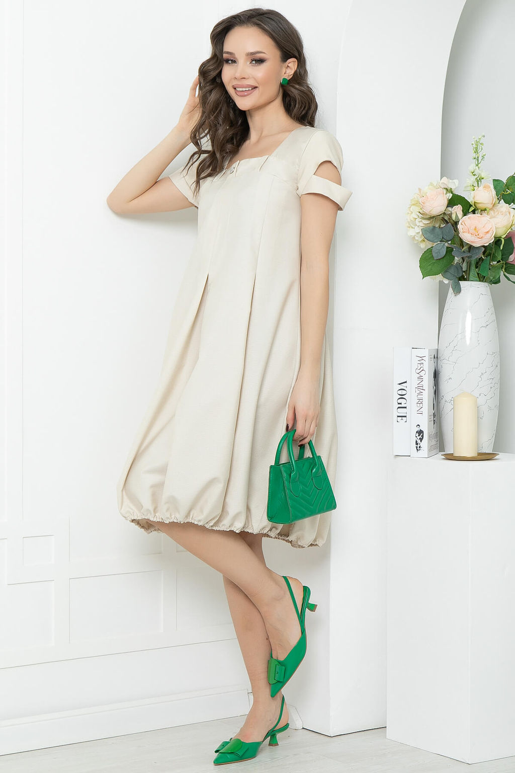 Платье Итальянка (слоновая кость) П5434 - Lt collection фото 4