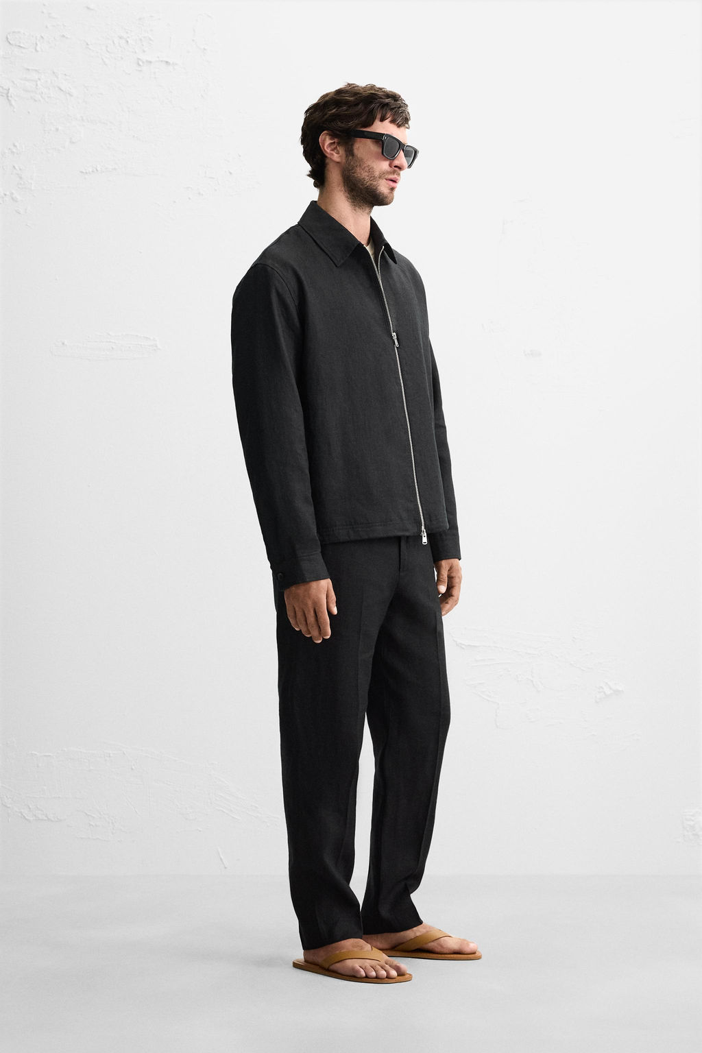100% LINEN OVERSHIRT - Zara фото 5