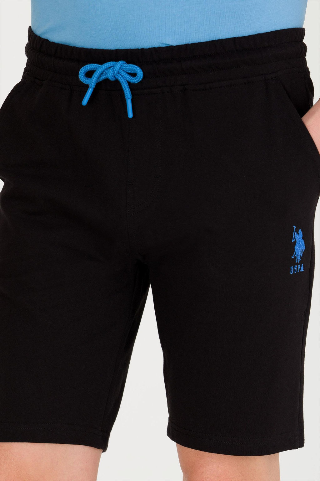 Мужские черные трикотажные шорты - U.s. polo assn фото 6