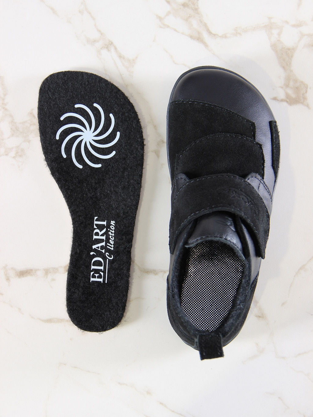 Ботинки женские демисезонные черные 206.NATAbl.Черная кожа+черная замша/Байка