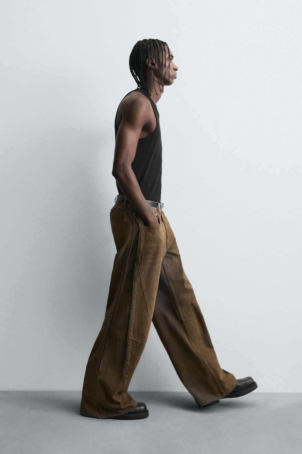 FLARE FIT JEANS WITH ZIPS - Zara фото 6