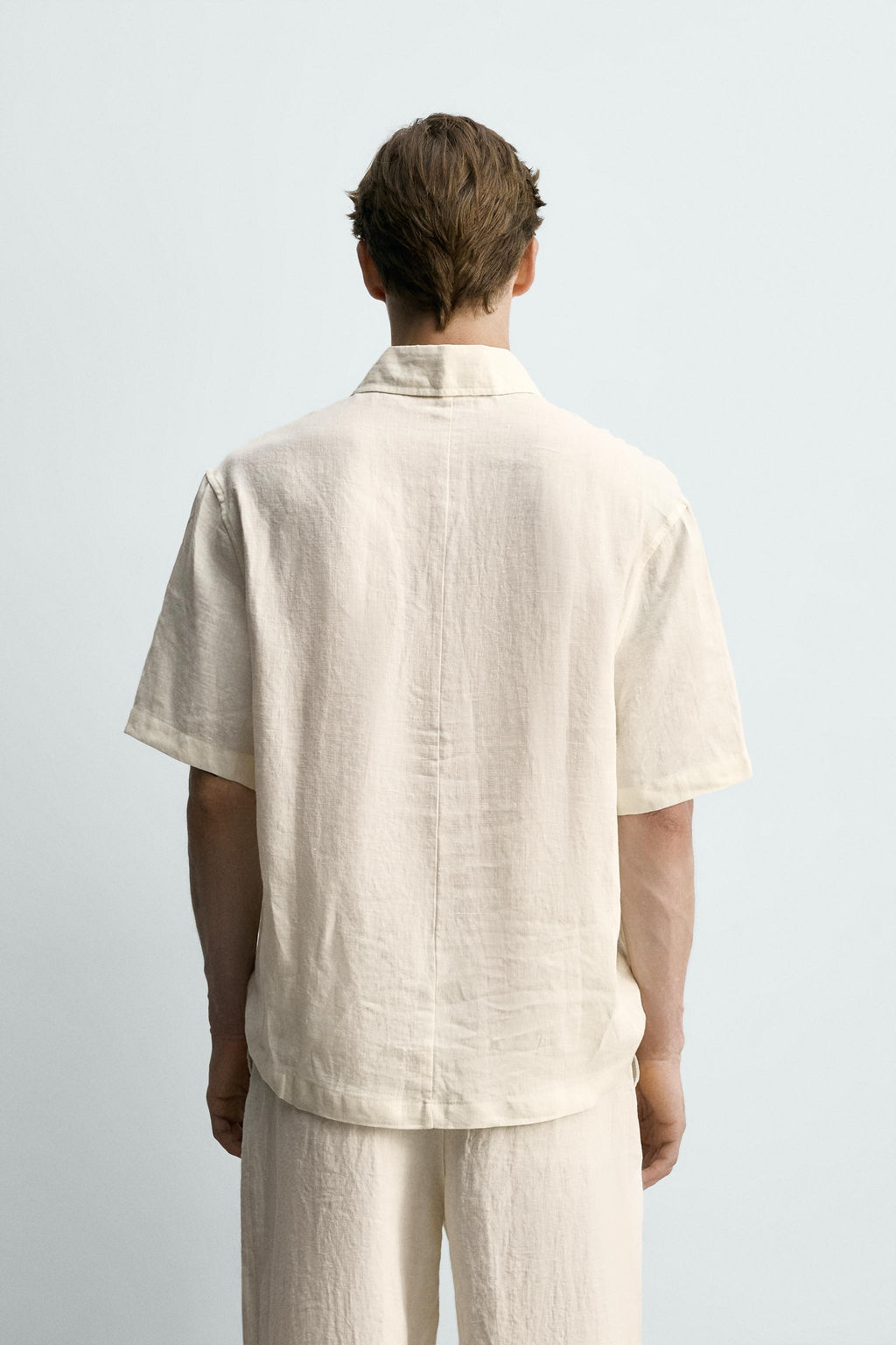 CAMISA POLO BOXY FIT 100% LINO / Crudo - Zara фото 3