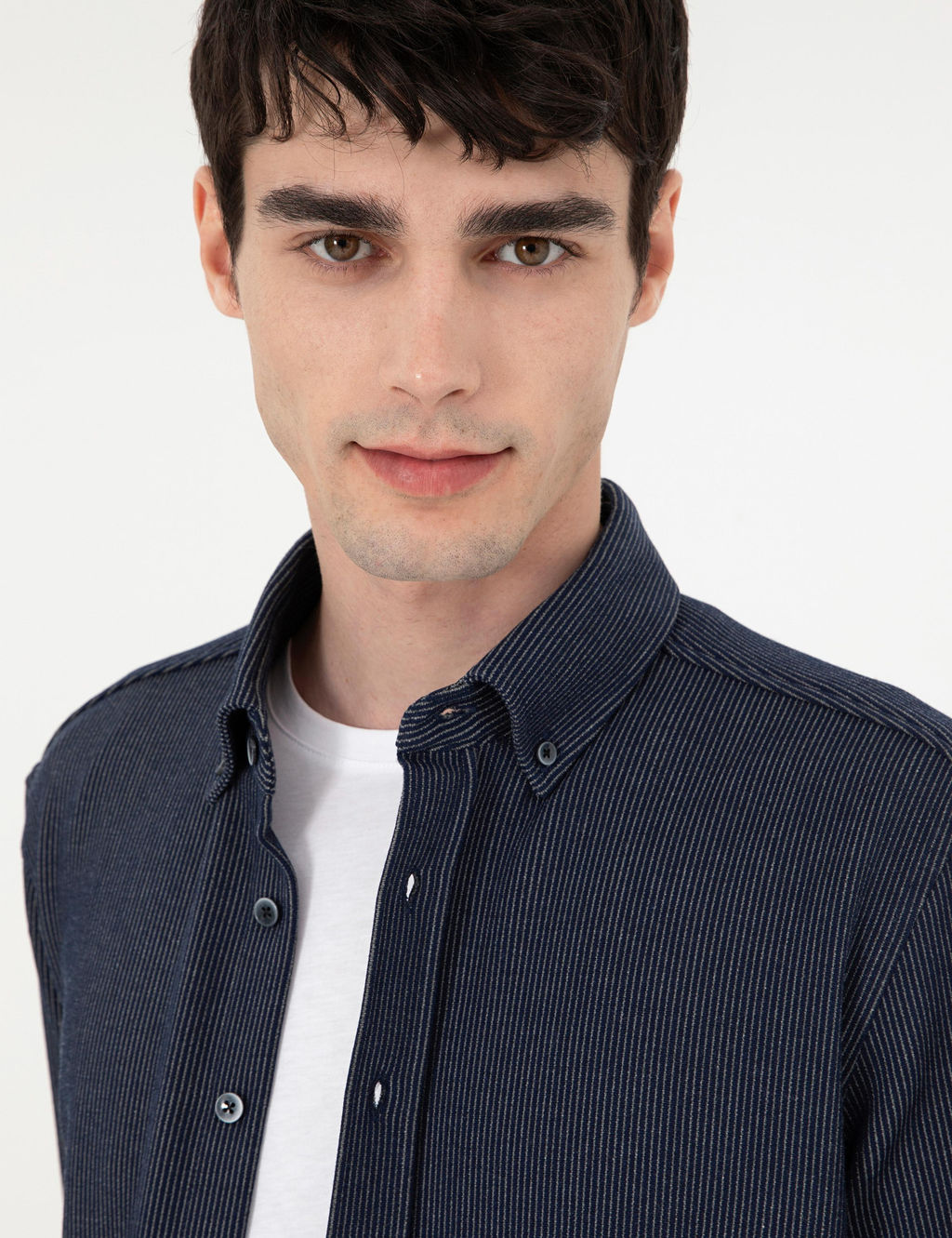 Lacivert _izgili Regular Fit Uzun Kollu G_mlek - Pierre cardin фото 2