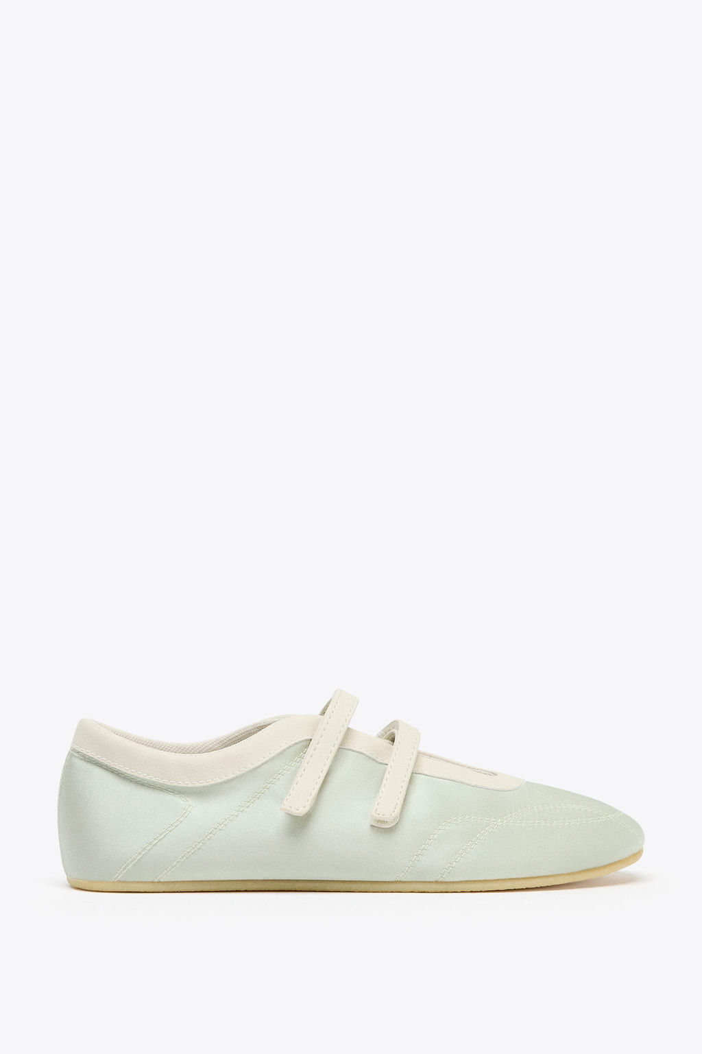 SATIN EFFECT TOPSTITCHED BALLERINAS - Zara фото 4
