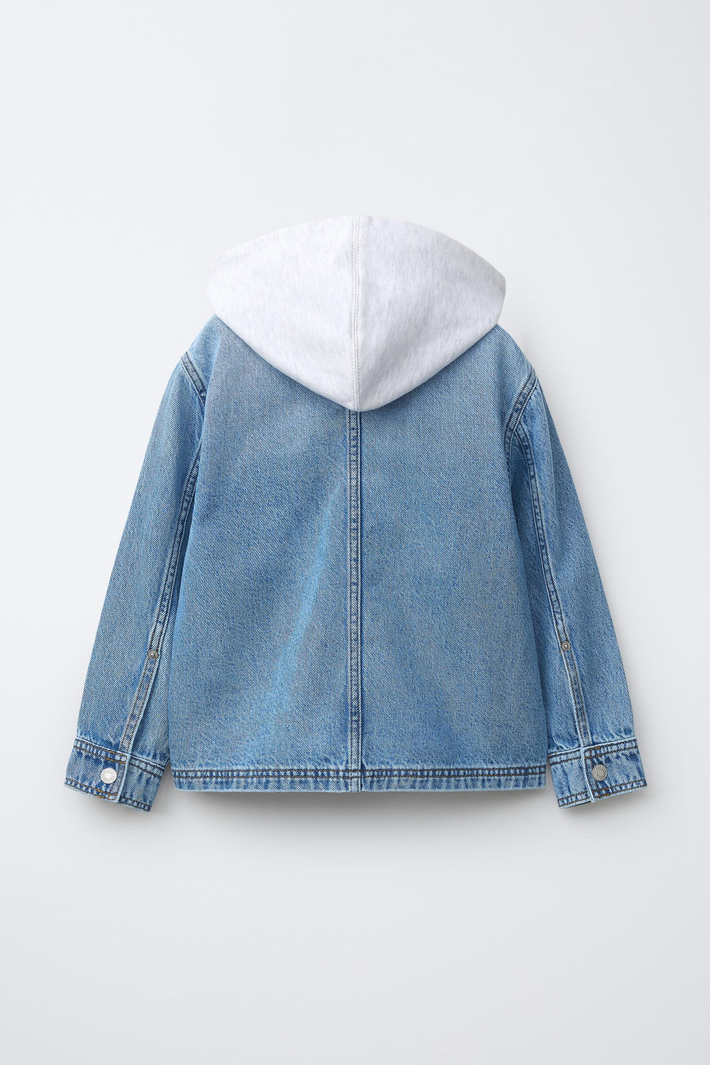 SOBRECAMISA DENIM CAPUCHA DESMONTABLE FELPA / Azul - Zara фото 3