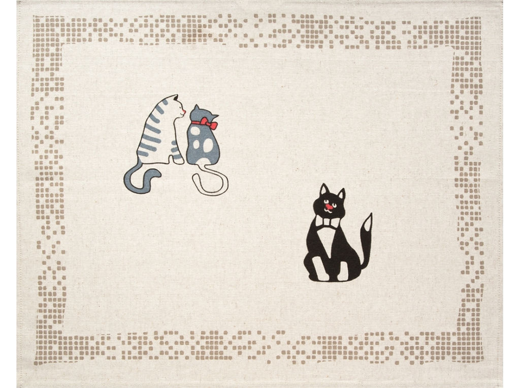 Полотенце 24С111-ШР/р.п. 46*60 "Коты-3" цв. 1 рис. 1022