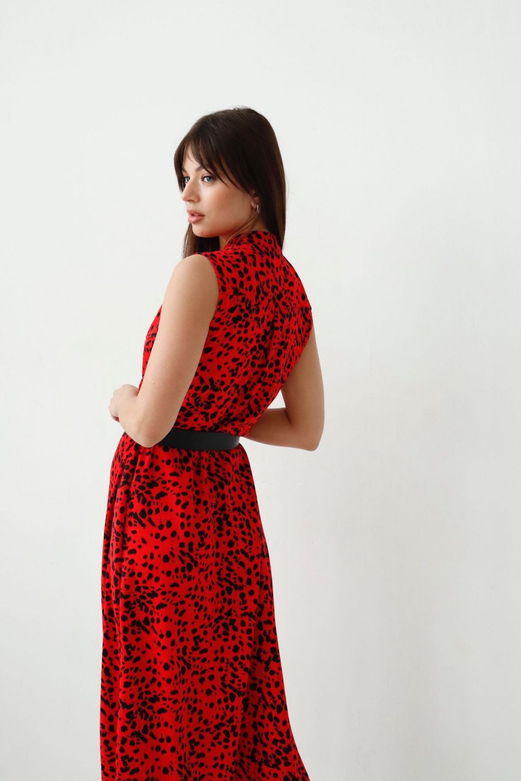 9242 Платье, как из к/ф Красотка, красное с пятнышками - Martichelli фото 14