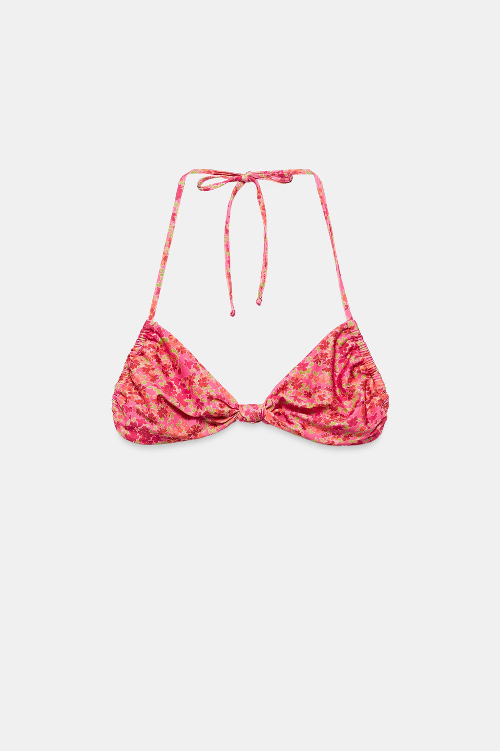 TOP BIKINI BANDEAU ESTAMPADO FLORES / Rosa - Zara фото 5