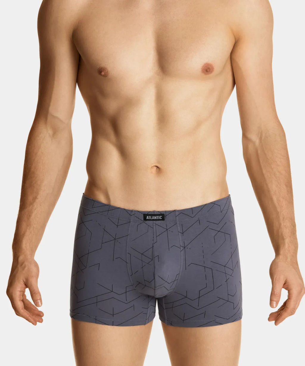 3MH-171 Трусы шорты Line - набор 3 шт. черный + желтый + серый - Atlantic фото 7