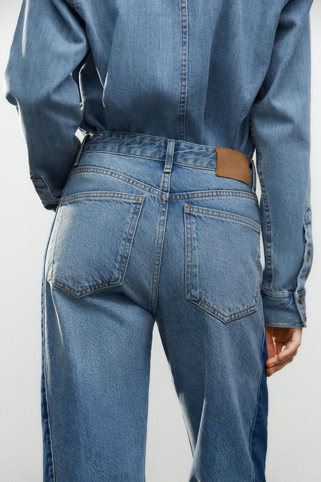 ZW COLLECTION STRAIGHT-LEG MID-RISE JEANS - Zara фото 4
