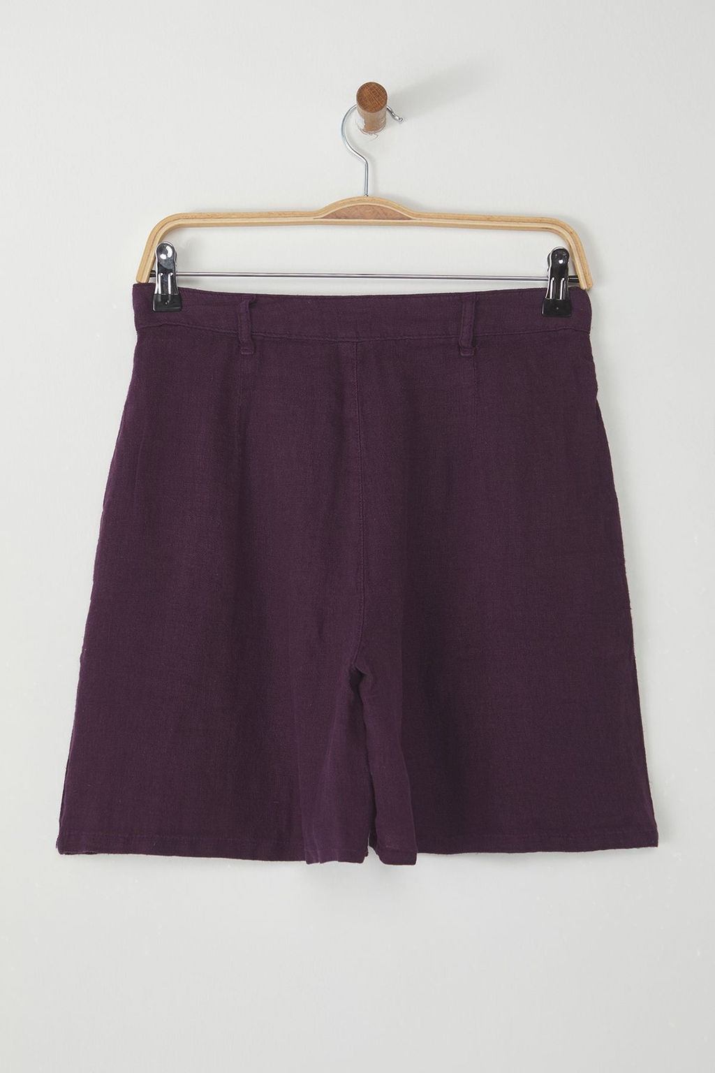 TRENDYOLMILLA Vizon %100 Keten Pileli Yuksek Bel Sort TWOSS24SR00093 фото 6