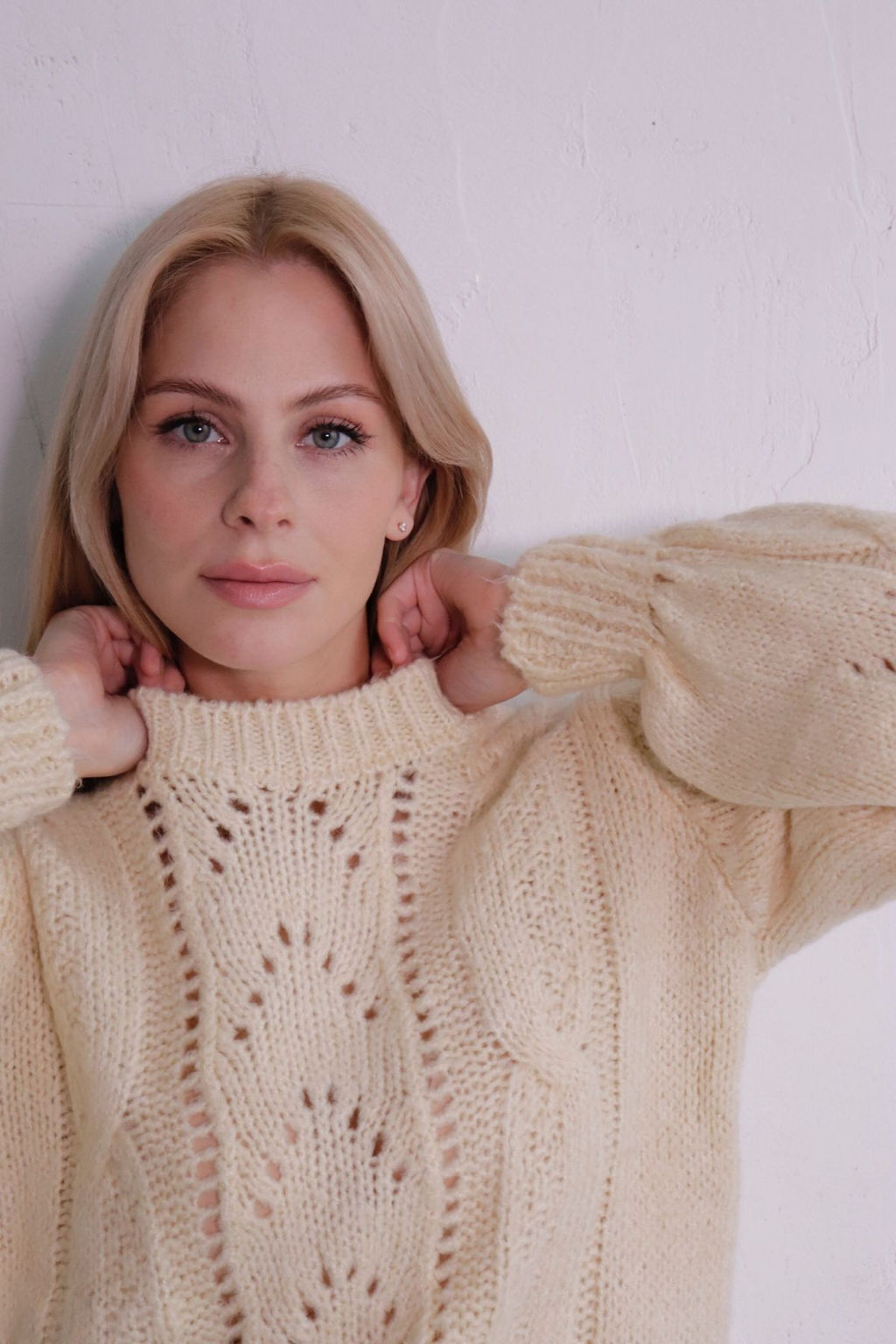 10508 Джемпер с ажуром слоновая кость - Martichelli фото 15