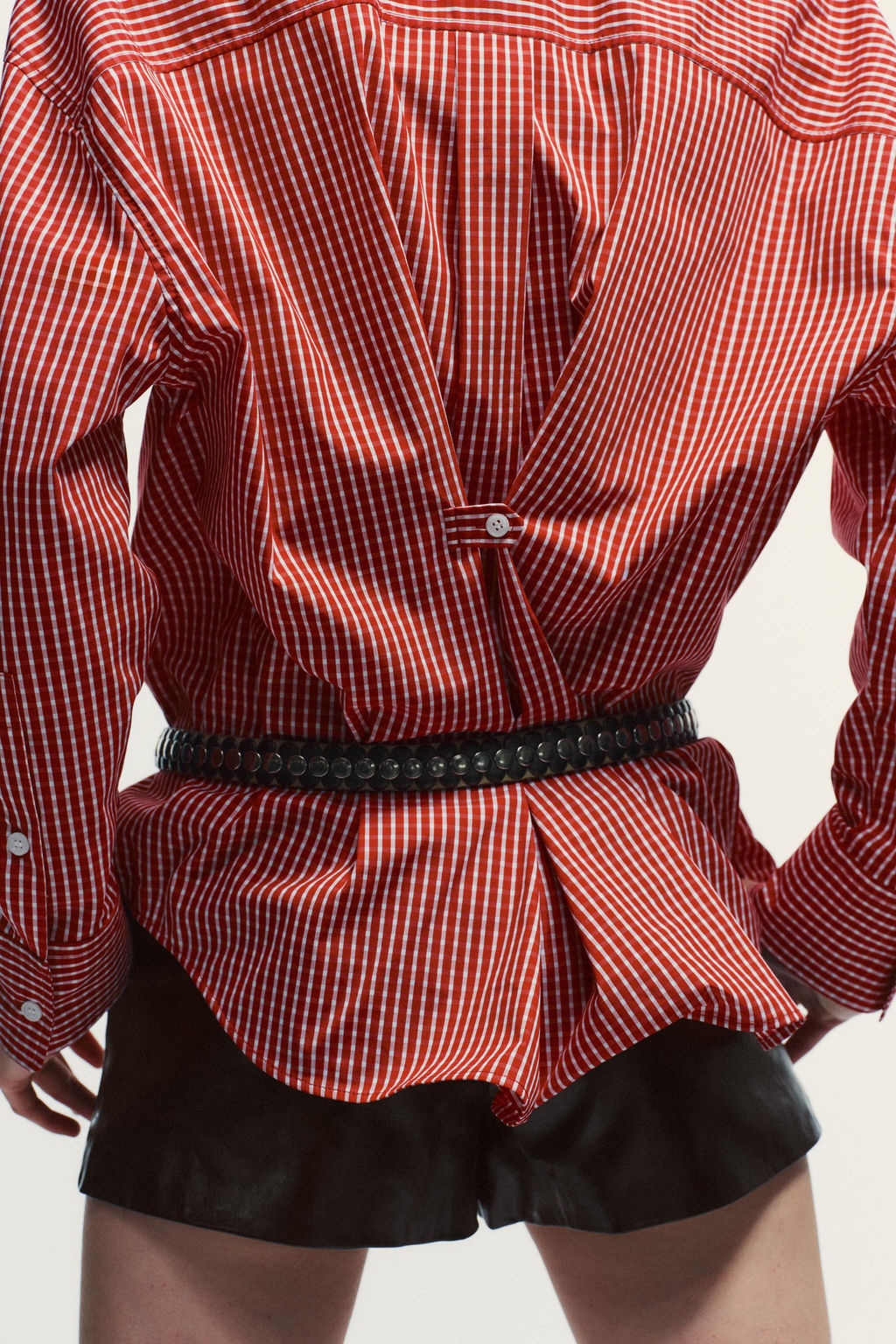 OVERSIZE CHECK POPLIN SHIRT - Zara фото 6
