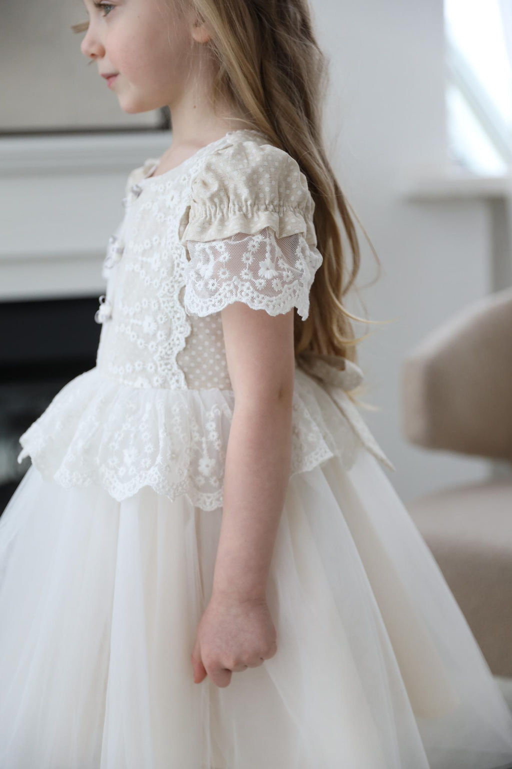 платье для девочки Л 24-20 Эмили белый горох - Этоэльф фото 8