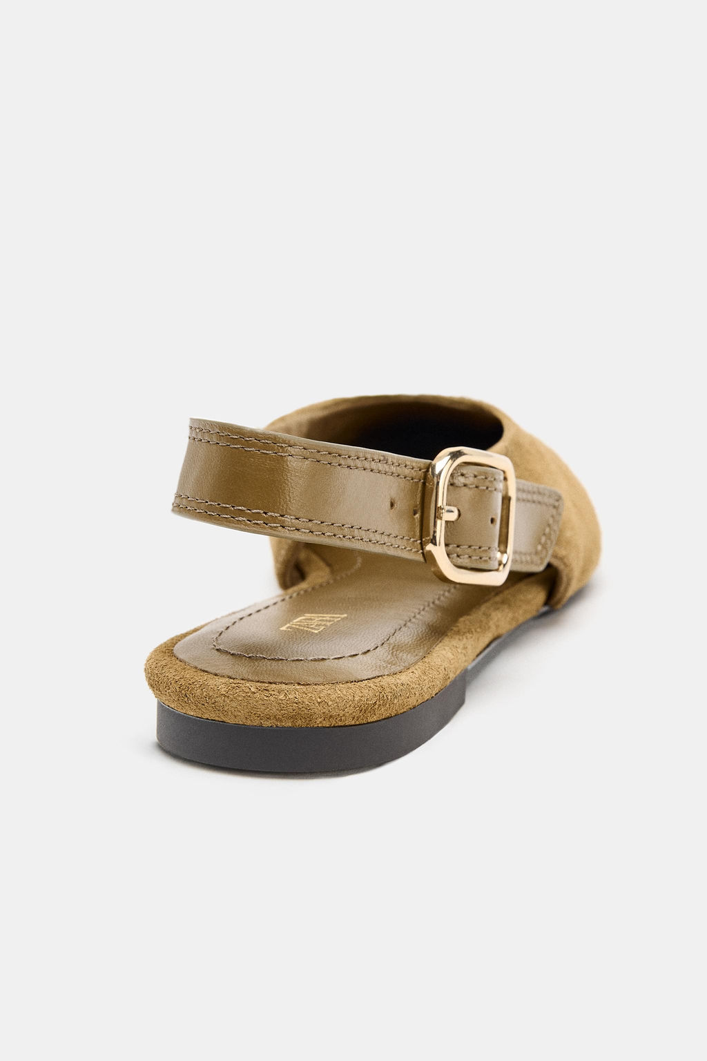 TWO-TONE LEATHER SLINGBACK SHOES - Zara фото 5