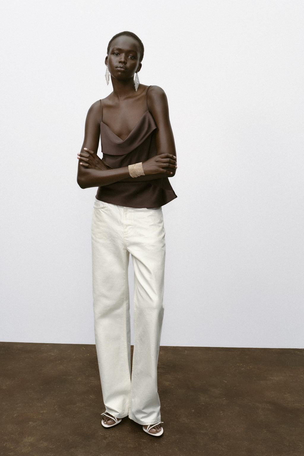 SATIN TRIM CAMISOLE TOP - Zara фото 10